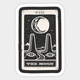 Tarot Card - The Moon Sticker